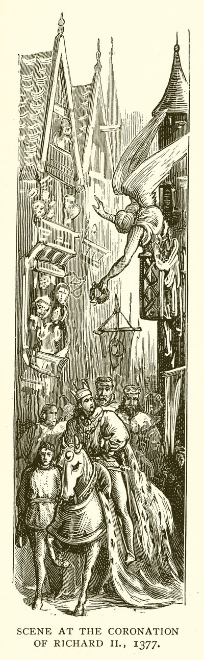 Scène du couronnement de Richard II, 1377 - English School