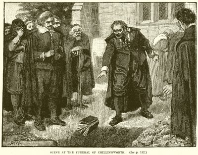 Scène aux funérailles de Chillingworth - English School