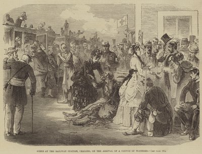 Scène à la gare de Châlons, à l