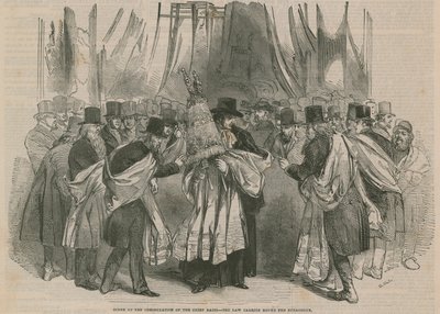 Scène à la consécration du Grand Rabbin - la Loi portée autour de la synagogue - English School