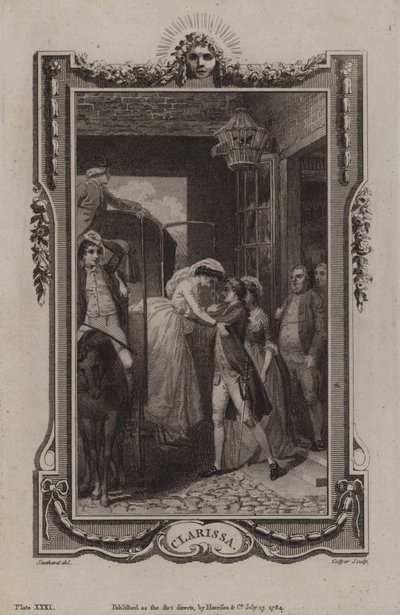 Scène de Clarissa, par Samuel Richardson - English School