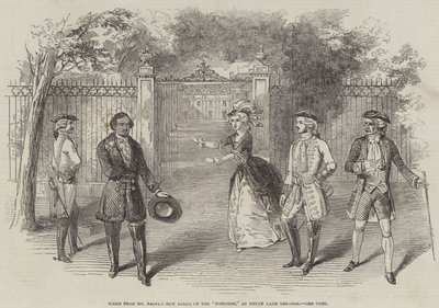 Scène de la nouvelle opéra de M. Balfe "Le Bondman" au théâtre de Drury Lane, le duel - English School