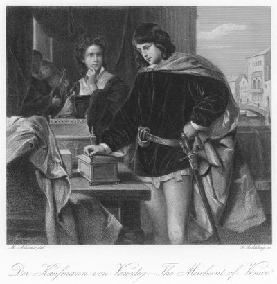Scène de Le Marchand de Venise - English School