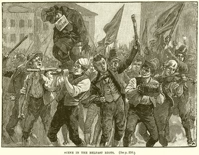 Scène des émeutes de Belfast - English School