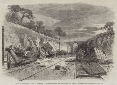 Scène du Récent Accident Ferroviaire à Winchburgh, sur le Chemin de Fer d