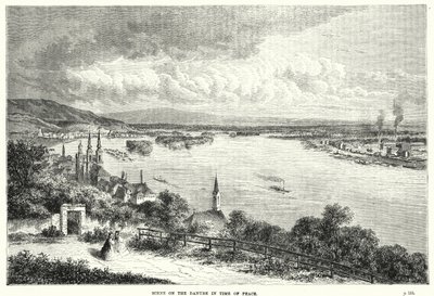 Scène sur le Danube en temps de paix - English School
