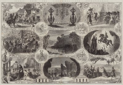 Scènes des pantomimes et extravagances - English School