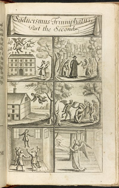 Scènes de lévitation et activités associées aux sorcières et démons, de 