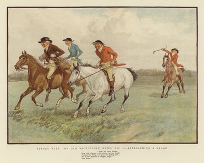 Scènes avec la vieille chasse de Mickledale - English School