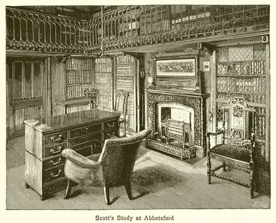 Le bureau de Scott à Abbotsford - English School