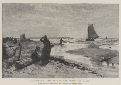 Marine peinte par SAR la Princesse de Galles - English School