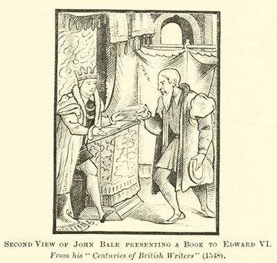 Deuxième Vue de John Bale Présentant un Livre à Édouard VI - English School