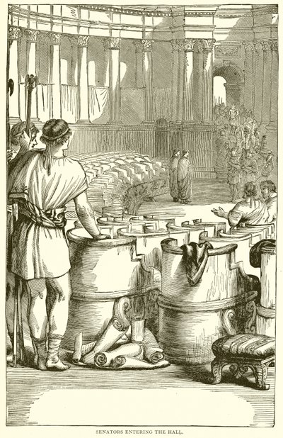 Les sénateurs entrant dans la salle - English School