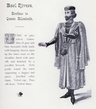 Le roi Richard III de Shakespeare : Comte Rivers, frère de la reine Élisabeth - English School