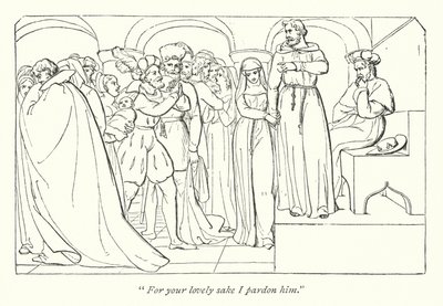Mesure pour mesure de Shakespeare; Claudio pardonné par le duc - English School