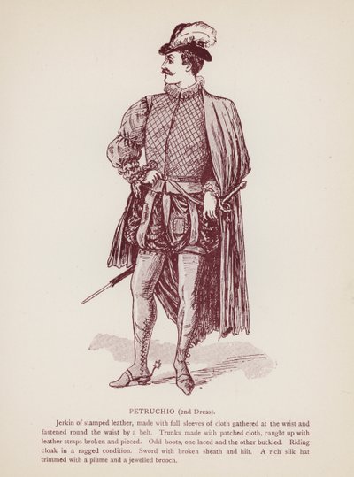 La Mégère apprivoisée de Shakespeare : Petruchio, 2e costume - English School