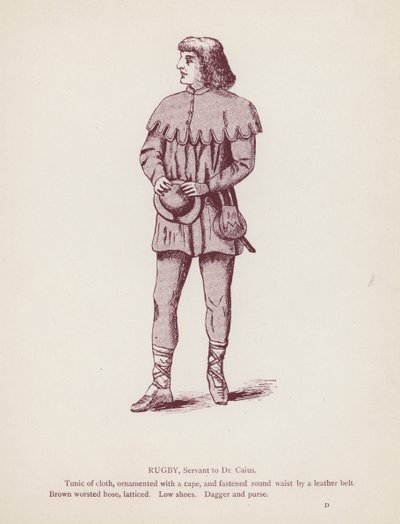 Les Joyeuses Commères de Windsor de Shakespeare : Rugby, serviteur du Dr Caius - English School