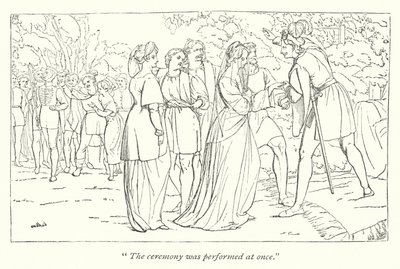 La Nuit des rois de Shakespeare; Orsino recevant Viola des mains de son protecteur - English School