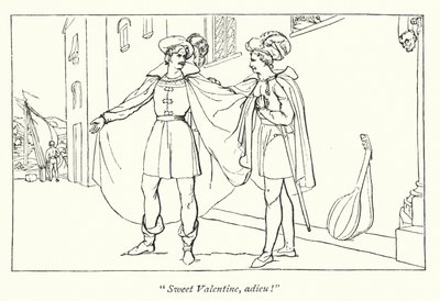 La séparation de Valentine et Proteus (gravure) - English School