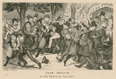 Sham Ibrahim ou le Pacha aux jardins de Vauxhall, Londres - English School