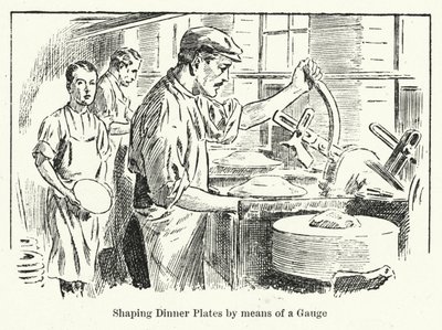 Façonnage des assiettes à dîner à l