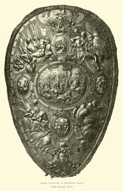 Bouclier attribué à Benvenuto Cellini - English School
