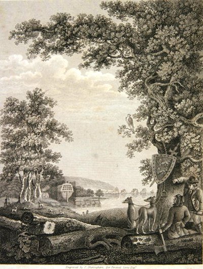 Constructeurs de navires dans la New Forest, gravé par C. Sheringham pour Percival Lewis - English School
