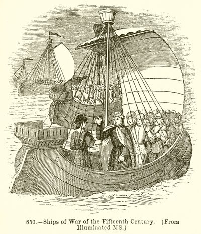 Navires de guerre du XVe siècle - English School