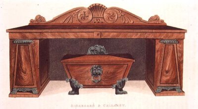 Buffet et cellaret, planche 127 de Ackermann