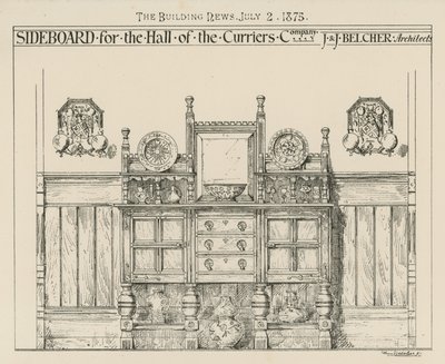 Buffet pour la salle de la Curriers Company - English School