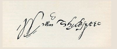 Signature de William Shakespeare, tirée de 