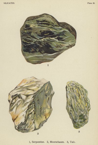 Silicates, serpentine, écume de mer, talc - English School
