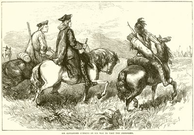 Sir Alexander Cumming en route pour visiter les Cherokees - English School