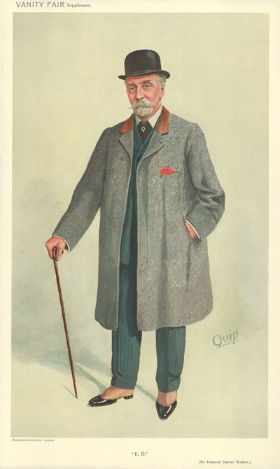 Sir Edward Daniel Walker, E D, 13 octobre 1909, caricature de Vanity Fair - English School