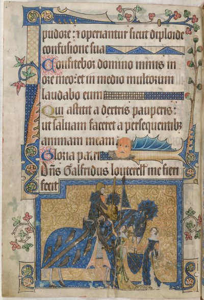 Sir Geoffrey Luttrell à cheval du 