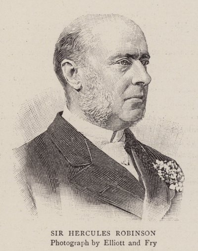 Sir Hercules Robinson (gravure) - English School