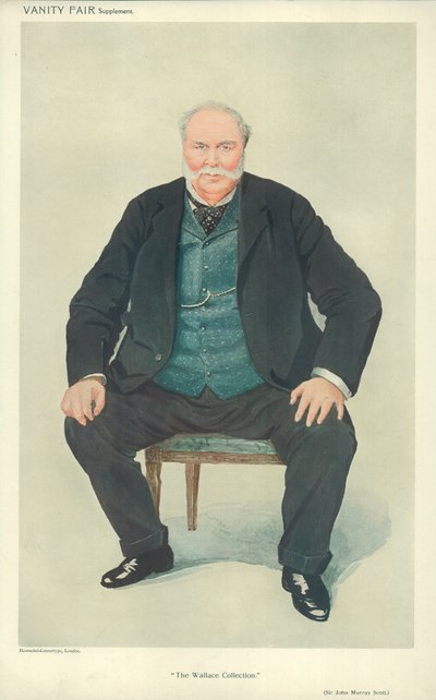 Sir John E A Murray Scott, La Collection Wallace, 14 avril 1909, caricature de Vanity Fair - English School