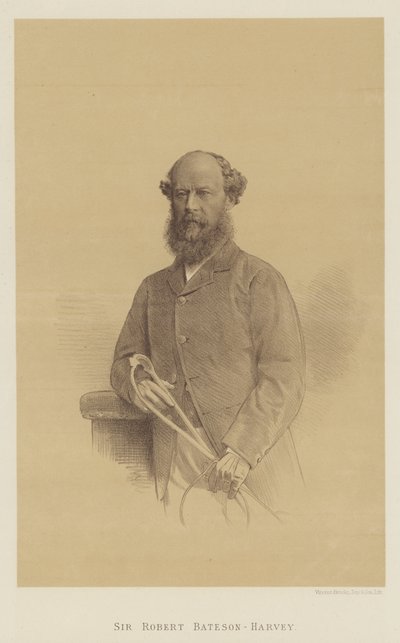 Sir Robert Bateson-Harvey (lithographie) - English School