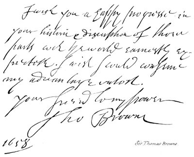 Sir Thomas Browne - English School
