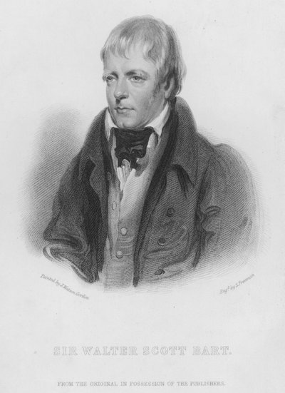 Sir Walter Scott, baronnet (gravure) - English School