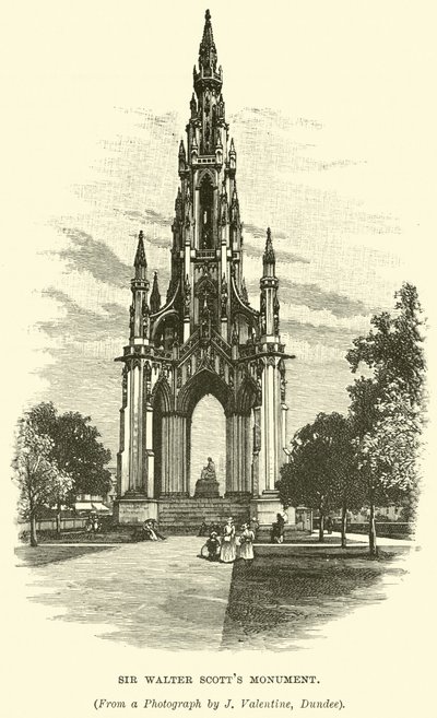 Monument de Sir Walter Scott - English School