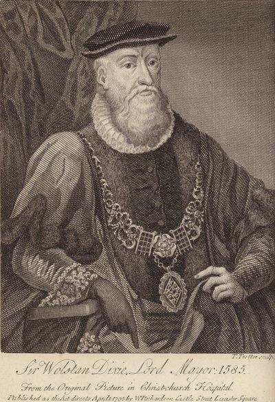 Sir Wolstan Dixie, Lord Maire - English School
