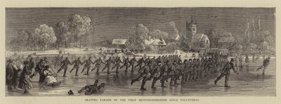 Parade de patinage des premiers volontaires du fusil du Huntingdonshire - English School