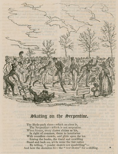 Patinage sur la Serpentine, Hyde Park, Londres - English School