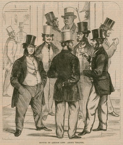 Croquis de la vie londonienne : à propos du change - English School