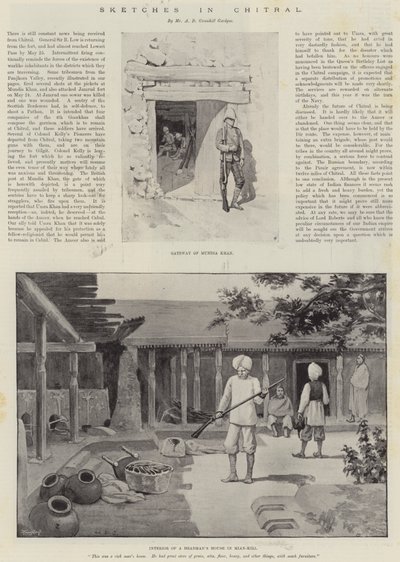 Croquis à Chitral (litho) - English School