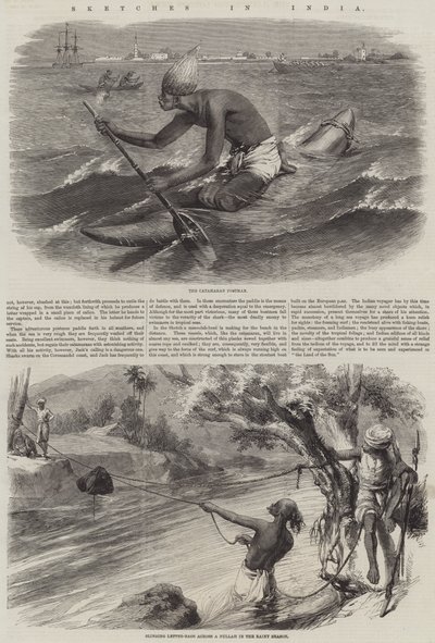 Croquis en Inde (gravure) - English School