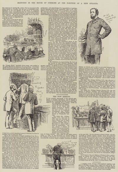Croquis à la Chambre des communes lors de l