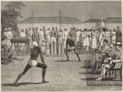 Croquis avec un régiment indigène de Bombay - English School