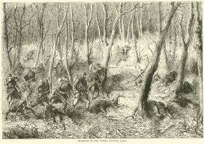 Escarmouche dans les bois en dehors de Paris, octobre 1870 - English School